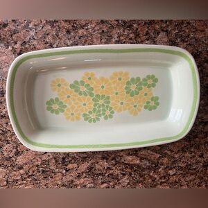 Franciscan Earthenware, "Picnic" pattern earthenware serving platter VTG 70’s